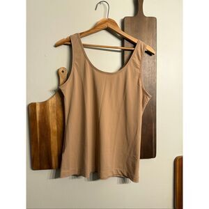 Soft Surroundings Latte Fitted Stretch Shapewear Tank Top Medium